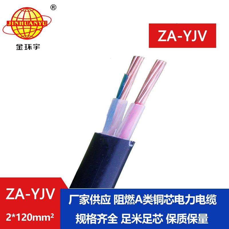 金環(huán)宇電線(xiàn)電纜 阻燃電線(xiàn)  ZA-YJV 2X120平方yjv120平