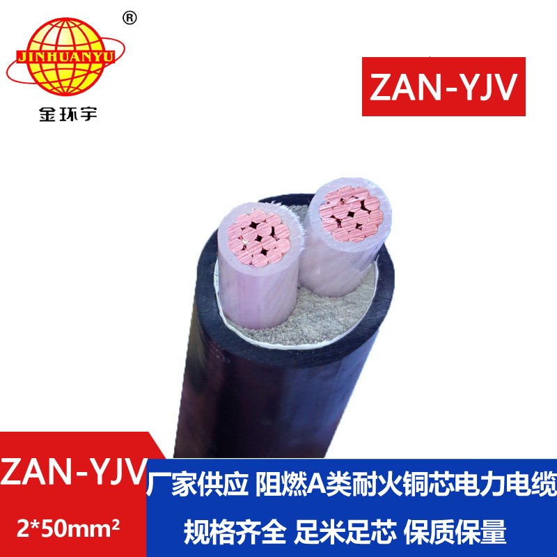 金環(huán)宇電線(xiàn)電纜 a級阻燃耐火電纜ZAN-YJV 2X50平方