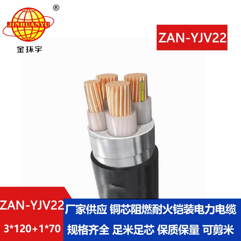 金環(huán)宇電線(xiàn)電纜 a級阻燃耐火鎧裝電纜ZAN-YJV22-3