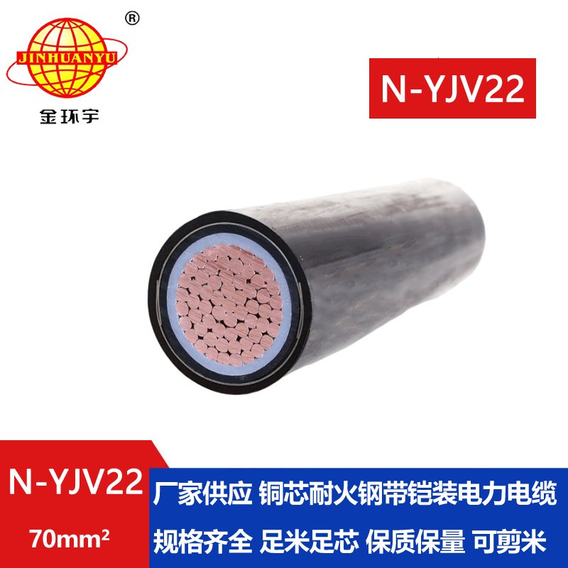 金環(huán)宇電線(xiàn)電纜 銅芯低壓yjv22電纜深圳耐火鎧裝電纜報價(jià)  N-YJV22-70 